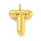 Ion Plating(IP) 304 Stainless Steel Pendants, Letter Charm, Golden, Letter T, 16.5x12x3mm, Hole: 2mm