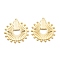 Brass Pendants, Cadmium Free & Nickel Free & Lead Free, Round, Real 18K Gold Plated, 35x31x1.2mm, Hole: 2mm