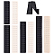 8Pcs 8 Style Polyester Women's 3 Rows x 11/13/15/18 Hooks Longline Corset Bra Extender, for Bustiers Shapewear Waist Cincher, with Stainless Steel Rings & Hooks, Mixed Color, 208~350x50~55x2~3.5mm, 1pc/style