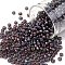 TOHO Round Seed Beads, Japanese Seed Beads, (382) Pink Lined Amethyst Luster, 8/0, 3mm, Hole: 1mm, about 222pcs/10g