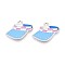 Alloy Enamel Pendants, Hat, Platinum, 18x23x1mm, Hole: 1.6mm