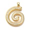Rack Plating Brass Micro Pave Cubic Zirconia Pendants, Cadmium Free & Lead Free, Long-Lasting Plated, Vortex, Real 18K Gold Plated, 32x26.5x3mm, Hole: 5x4mm