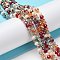 Glass Beads Strands, Faceted, Rondelle, FireBrick, 3.5x3mm, Hole: 0.7mm, about 113~115pcs/strand, 32~33cm