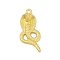 Rack Plating Alloy Pendants, Cadmium Free & Lead Free, Snake, Matte Gold Color, 41x20.5x9mm, Hole: 2.5mm