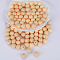 Round Silicone Focal Beads, Lemon Chiffon, 15mm, Hole: 2mm