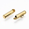 304 Stainless Steel Slide On End Clasp Tubes, Slider End Caps, Golden, 6x13x4mm, Hole: 3x1.5mm, Inner Diameter: 3mm