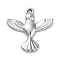 Anti-Tarnish 304 Stainless Steel Pendants, Bird Charm, Stainless Steel Color, 17x16.5x2mm, Hole: 1.2mm