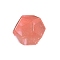 Synthetic Cherry Quartz Glass Polygon Figurines Statues for Home Desk Decorations, 17x17mm