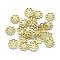 Brass Bead Caps, Lead Free & Cadmium Free & Nickel Free, Multi-Petal, Raw(Unplated), 8x1.5mm, Hole: 1mm