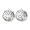 Brass Combinable Pendants, Cadmium Free & Nickel Free & Lead Free, Flat Round Charm, Platinum, 23.5x20.5x5mm, Hole: 1.2mm and 1.8mm.