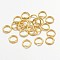 Open Jump Rings Brass Jump Rings, Cadmium Free & Lead Free, Golden, 7x1mm, 18 Gauge, Inner Diameter: 5mm, about 4000pcs/500g