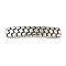 304 Stainless Steel Wheel Textured Curved Rectangle Connector Charms, for Leather Cord Bracelet Jewelry Making, Non-Tarnish, Stainless Steel Color, 44x8x4.5mm, Hole: 6x2.5mm
