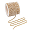 Alloy Rhinestone Cup Chains, with Imitation Pearl Beaded, with Spools, Golden, 2x2x2.5mm, about 32.81 Feet(10m)/Roll