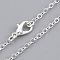 Brass Cable Chains Necklace Making, with Alloy Lobster Claw Clasps, Silver, 23.6 inch~24.37 inch(60cm~61.9cm)