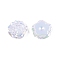 Opaque ABS Plastic Cabochons, Flower, White, 19.5x7.5mm