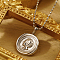 Vintage French Stainless Steel Pendant Necklace for Women's Daily Wear