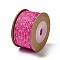 12M 3-Ply Polyester Cotton Cord, Hot Pink, 2.5mm, about 13.12 Yards(12m)/Roll