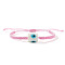 Lampwork Bead Braided Bead Bracelets, Adjustable  Synthetic Fiber Braided Bracelets for Men Women, Column with Evil Eye, Pearl Pink, Inner Diameter: 11 inch(28cm)