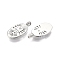 Brass Micro Pave Clear Cubic Zirconia Pendants, Nickel Free, Oval with Bee, Real Platinum Plated, 22x11.5x3.7mm, Hole: 2.3x1.6mm