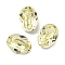 Glass Rhinestone Cabochons, Pointed Back & Back Plated, Faceted, Oval, Jonquil, 8x6x4mm