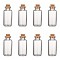 Glass Jar Bead Containers, with Cork Stopper, Wishing Bottle, Clear, 18x40mm, Bottleneck: 10mm in diameter, Capacity: 7ml(0.23 fl. oz)