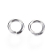 Non-Tarnish 304 Stainless Steel Jump Rings, Open Jump Rings, Stainless Steel Color, 8x1.5mm, Inner Diameter: 5mm, 15 Gauge