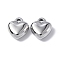 Non-Tarnish 304 Stainless Steel Charms, Heart Charm, Stainless Steel Color, 12.5x11x4.5mm, Hole: 1.6mm