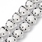 Handmade Lampwork Beads Strands, Hand Drawn Beads, with Enamel, Heart, White, 12x12.5x7mm, Hole: 1mm, about 30pcs/strand, 13.39 inch(34cm)