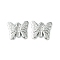Non-Tarnish 304 Stainless Steel Pendants, Butterfly Charms, Stainless Steel Color, 14x15.5x2mm, Hole: 1.2mm