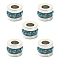 201 Stainless Steel Polymer Clay Rhinestone Inlaid Beads, Column, Stainless Steel Color, Blue Zircon, 7x5mm, Hole: 3mm