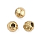 Textured 316 Surgical Stainless Steel Beads, Round, Ion Plating(IP), Golden, 3mm, Hole: 1mm