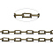 Brass Cable Chains, Unwelded, with Spool, Oval, Cadmium Free & Nickel Free & Lead Free, Antique Bronze, 5x2x1mm, about 301.83 Feet(92m)/roll