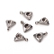 Tarnish Resistant 201 Stainless Steel Pendants Rhinestone Settings, for Pointed Back Rivoli Rhinestone, Triangle, Stainless Steel Color, Fit for 4mm rhinestone, 10x8.5x2.5mm, Hole: 2mm