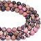 NBEADS 3 Strands About 183 Pcs Natural Rhodonite Beads, 6mm Round Gemstone Beads Natural Stone Beads Loose Spacer Beads for DIY Bracelet Necklaces Earrings Jewelry Making