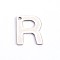Tarnish Resistant 304 Stainless Steel Letter Charms, Letter.R, 11x9x0.8mm, Hole: 1mm