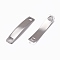 Tarnish Resistant Rectangle 304 Stainless Steel Links connectors, Stainless Steel Color, 38.5x7x1mm, Hole: 4x4mm