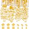 NBEADS About 530 Pcs 2 Hole Tila Beads Half Tila Beads, 5x5mm/5x2mm 2-Hole Glass Seed Beads Yellow Rectangle Mini Beads Japanese Glass Beads for Bracelet Necklace Earring Jewelry Making