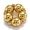 Rack Plating Brass Magnetic Clasps with Loops, N45 Grade Strong Magnet, Long-Lasting Plated, Round, Real 24K Gold Plated, 18.5x12mm, Hole: 2.2mm