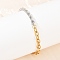 304 Stainless Steel Cable & Rope Chain Bracelets for Women, Golden & Stainless Steel Color, 7-1/2 inch(19cm)