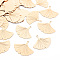 Brass Pendants, Ginkgo Leaf Charms, Cadmium Free & Nickel Free & Lead Free, Light Gold, 19x22x0.3mm, Hole: 1mm
