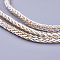 Braided Polyester Cord, with Polyester Elastic Cord, Floral White, 5mm, 50Yards/Bundle(150 Feet/Bundle)