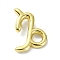 Rack Plating Brass Pendants, Long-Lasting Plated, Lead Free & Cadmium Free, 12 Constellations, Capricorn, 14.5x10x3.5mm, Hole: 1.2mm