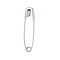 304 Stainless Steel Brooch Pin Kilt Pins, Stainless Steel Color, 38x8x3mm, Hole: 3.3mm