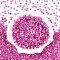 Transparent Inside Colours Glass Seed Beads, Triangle, Camellia, 3.4x3.4~3.8x3.4~3.8mm, Hole: 1mm, about 7500pcs/pound