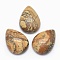 Natural Picture Jasper Cabochons, Teardrop, 25x18x7mm