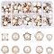 1-Hole Plastic Button Kits, Imitation Pearl Button, for Clothing Decoration, Mixed Shapes, Seashell Color, 10pcs/style