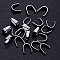 Tarnish Resistant 201 Stainless Steel Snap on Bails, Stainless Steel Color, 7x5x3mm, Pin: 0.5mm
