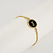 Flat Round with Letter Pattern 304 Stainless Steel Link Bracelets, Figaro Chains Bracelets for Women, with Shell, Gold, Letter J, 7-1/2 inch(19cm)