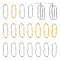 16Pcs 2 Colors 304 Stainless Steel Linking Rings, Irregular Oval, Golden & Stainless Steel Color, 34x13x2mm, Inner Diameter: 30.5x7.5mm, 8pcs/color