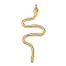 304 Stainless Steel Big Pendants, Snake Charm, Golden, 77.5x30.5x2.5mm, Hole: 1.8mm